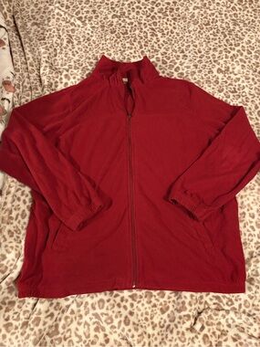 Red Full-Zip Fleece Jacket